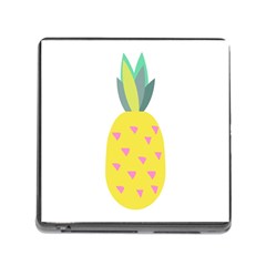 Pineapple Fruite Yellow Triangle Pink Memory Card Reader (square)