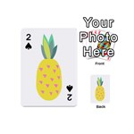 Pineapple Fruite Yellow Triangle Pink Playing Cards 54 (Mini)  Front - Spade2