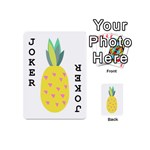 Pineapple Fruite Yellow Triangle Pink Playing Cards 54 (Mini)  Front - Joker1