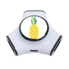 Pineapple Fruite Yellow Triangle Pink 3-port Usb Hub