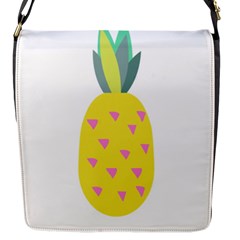 Pineapple Fruite Yellow Triangle Pink Flap Messenger Bag (s) by Mariart