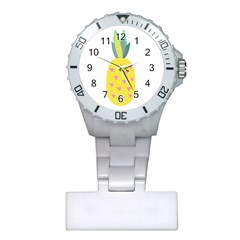 Pineapple Fruite Yellow Triangle Pink Plastic Nurses Watch