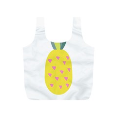 Pineapple Fruite Yellow Triangle Pink Full Print Recycle Bags (s) 