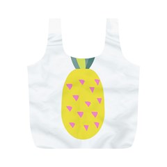 Pineapple Fruite Yellow Triangle Pink Full Print Recycle Bags (m) 