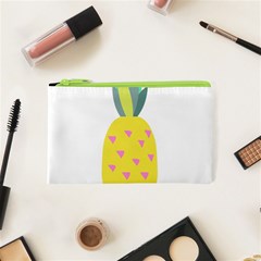 Pineapple Fruite Yellow Triangle Pink Cosmetic Bag (xs) by Mariart