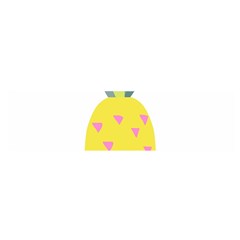 Pineapple Fruite Yellow Triangle Pink Satin Scarf (oblong)