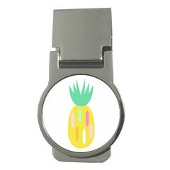 Pineapple Fruite Yellow Triangle Pink White Money Clips (round)  by Mariart