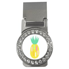 Pineapple Fruite Yellow Triangle Pink White Money Clips (cz)  by Mariart