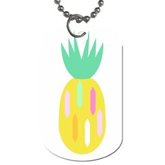 Pineapple Fruite Yellow Triangle Pink White Dog Tag (two Sides)