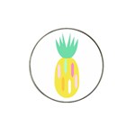 Pineapple Fruite Yellow Triangle Pink White Hat Clip Ball Marker Front