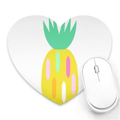 Pineapple Fruite Yellow Triangle Pink White Heart Mousepads