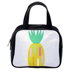 Pineapple Fruite Yellow Triangle Pink White Classic Handbags (one Side) by Mariart