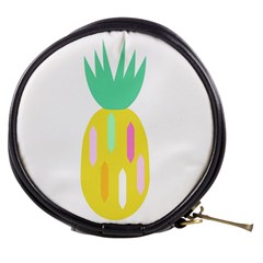 Pineapple Fruite Yellow Triangle Pink White Mini Makeup Bags by Mariart