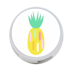 Pineapple Fruite Yellow Triangle Pink White 4-port Usb Hub (one Side) by Mariart