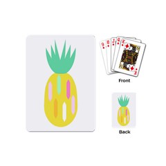 Pineapple Fruite Yellow Triangle Pink White Playing Cards (mini)  by Mariart