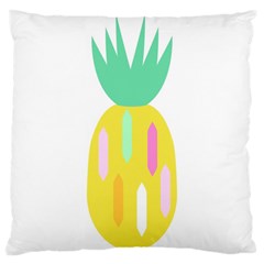 Pineapple Fruite Yellow Triangle Pink White Large Cushion Case (two Sides)