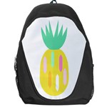 Pineapple Fruite Yellow Triangle Pink White Backpack Bag Front