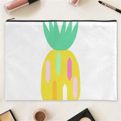 Pineapple Fruite Yellow Triangle Pink White Cosmetic Bag (xxxl)  by Mariart