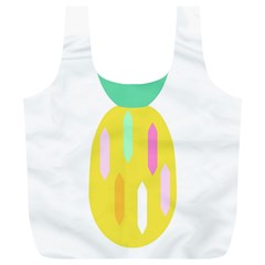 Pineapple Fruite Yellow Triangle Pink White Full Print Recycle Bags (l)  by Mariart