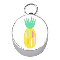 Pineapple Fruite Yellow Triangle Pink White Mini Silver Compasses