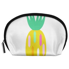 Pineapple Fruite Yellow Triangle Pink White Accessory Pouches (large) 