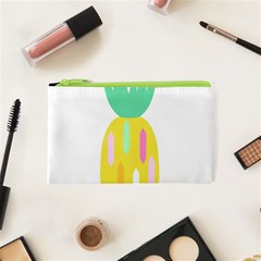 Pineapple Fruite Yellow Triangle Pink White Cosmetic Bag (xs)