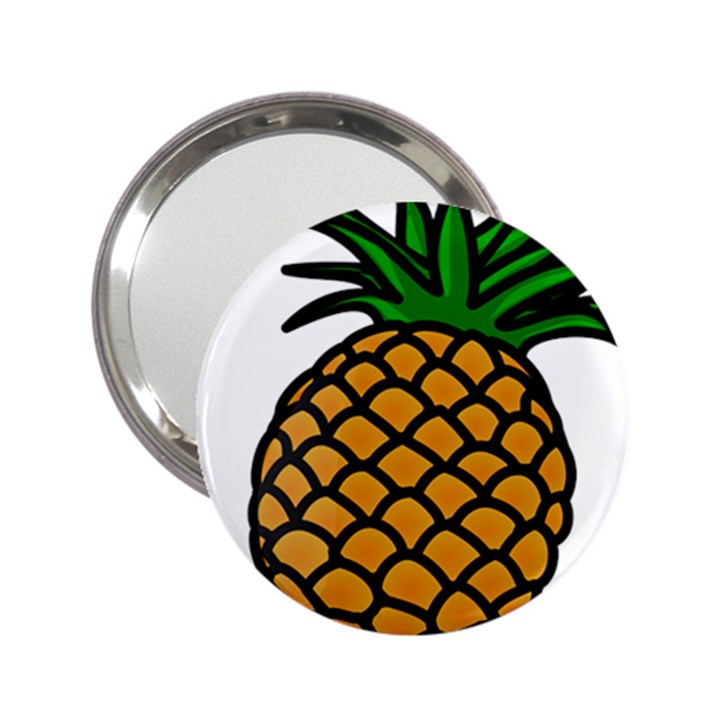 Pineapple Fruite Yellow Green Orange 2.25  Handbag Mirrors