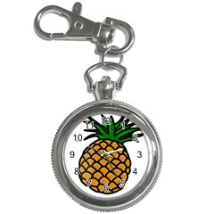 Pineapple Fruite Yellow Green Orange Key Chain Watches by Mariart