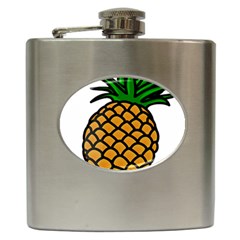 Pineapple Fruite Yellow Green Orange Hip Flask (6 Oz) by Mariart