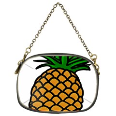 Pineapple Fruite Yellow Green Orange Chain Purses (one Side)  by Mariart