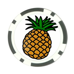 Pineapple Fruite Yellow Green Orange Poker Chip Card Guard (10 Pack)