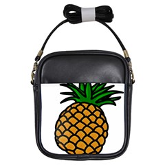 Pineapple Fruite Yellow Green Orange Girls Sling Bags by Mariart