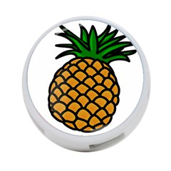 Pineapple Fruite Yellow Green Orange 4-port Usb Hub (two Sides) 