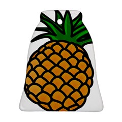 Pineapple Fruite Yellow Green Orange Ornament (bell) by Mariart