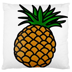 Pineapple Fruite Yellow Green Orange Large Flano Cushion Case (one Side) by Mariart