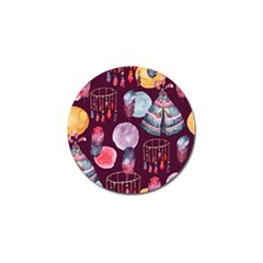 Boho Tribal Watercolor Pattern  Golf Ball Marker by paulaoliveiradesign