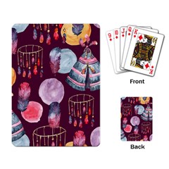 Boho Tribal Watercolor Pattern  Playing Card