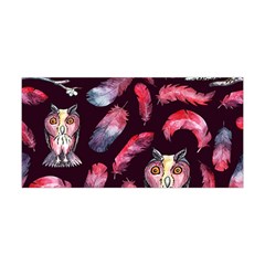 Boho Owl And Feather Pattern Yoga Headband by paulaoliveiradesign