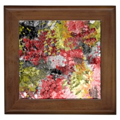 Garden Abstract Framed Tiles by digitaldivadesigns