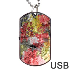 Garden Abstract Dog Tag Usb Flash (one Side) by digitaldivadesigns