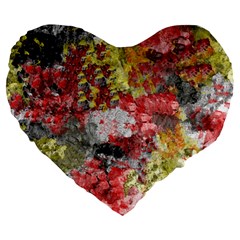 Garden Abstract Large 19  Premium Heart Shape Cushions by digitaldivadesigns