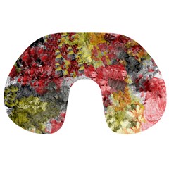 Garden Abstract Travel Neck Pillows by digitaldivadesigns