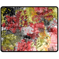 Garden Abstract Double Sided Fleece Blanket (medium)  by digitaldivadesigns