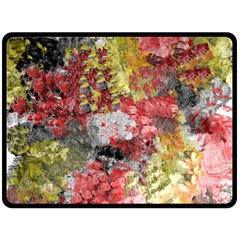 Garden Abstract Double Sided Fleece Blanket (large)  by digitaldivadesigns