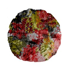 Garden Abstract Standard 15  Premium Flano Round Cushions by digitaldivadesigns