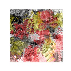 Garden Abstract Small Satin Scarf (square) by digitaldivadesigns