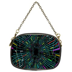 Colorful Geometric Electrical Line Block Grid Zooming Movement Chain Purses (two Sides)  by Mariart