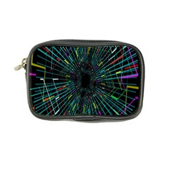 Colorful Geometric Electrical Line Block Grid Zooming Movement Coin Purse by Mariart