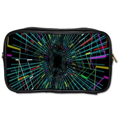 Colorful Geometric Electrical Line Block Grid Zooming Movement Toiletries Bags 2-side by Mariart