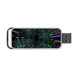 Colorful Geometric Electrical Line Block Grid Zooming Movement Portable USB Flash (Two Sides) Front